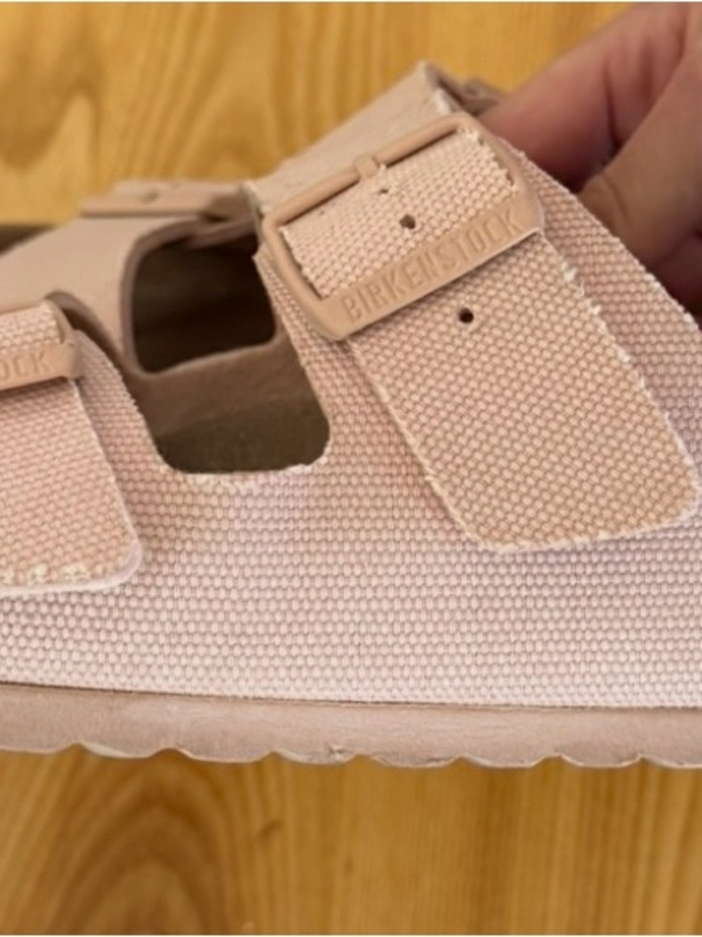 Birkenstock Arizona Women’s Double-Strap Vegan Sandals in Light Pink 39 8-8.5 - Picture 2 of 5